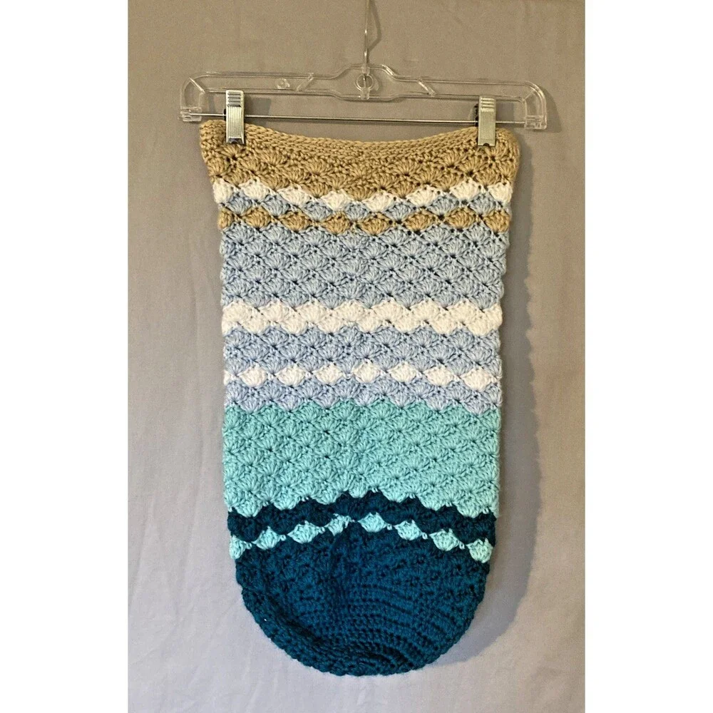 Handmade Crocheted‎ Newborn Sleeping Bag Beach Turtle Theme Nursing Bag Cocoon